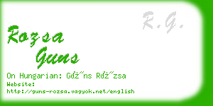 rozsa guns business card